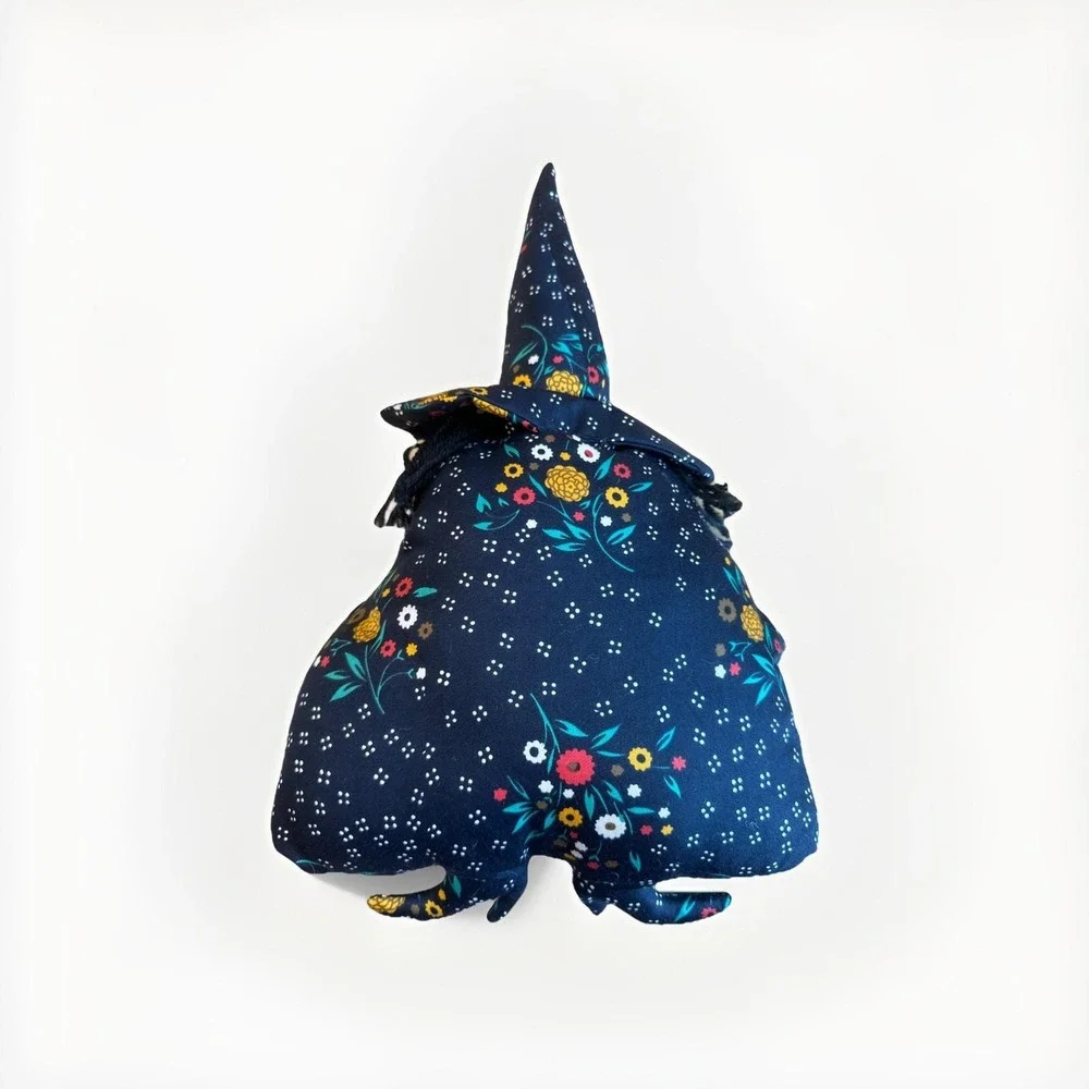Vintage Witch Couch Pillow Decoration Broom Stick Hat Eyelet Halloween Stuffy‎